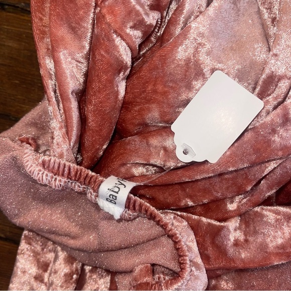Pink Velvet Slip Dress - Picture 7 of 7